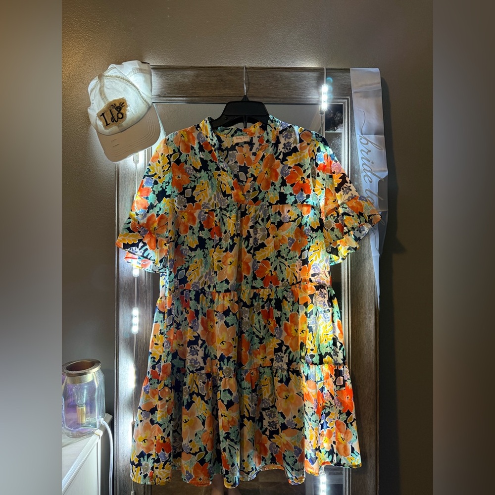 Floral Short Sleeve Dress